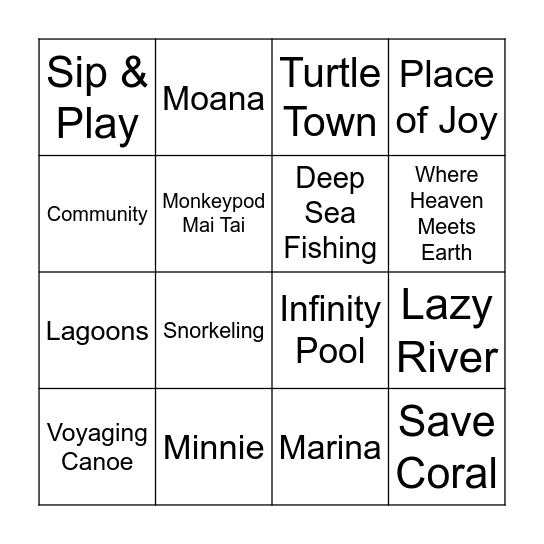 Ko Olina 2025 News Bingo Card