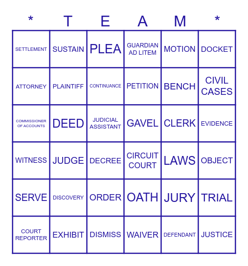 Employee Appreciation Bingo Card