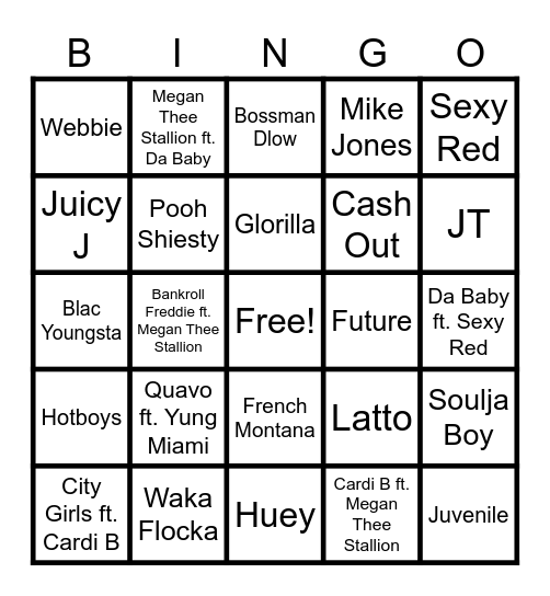 Ratchet Bingo Card