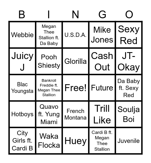 Ratchet Bingo Card