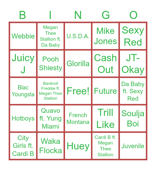 Ratchet Bingo Card