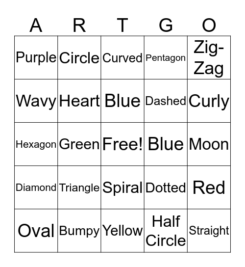 ARTGO Bingo Card