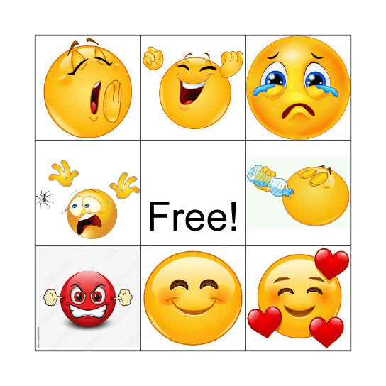 Feelings Bingo Card