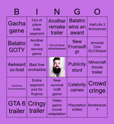 TGA 2024 Bingo Card