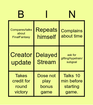 STOOPP Bingo Card