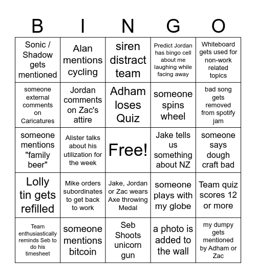 Bingo Card