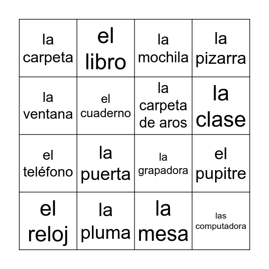 Los objetos de la clase Bingo Card