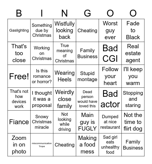 HELLmark Bingo Card
