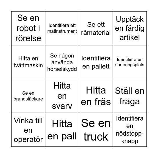 Industribingo Card