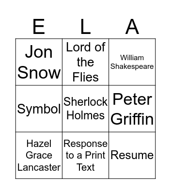 Back to School Bingo! Bingo Card