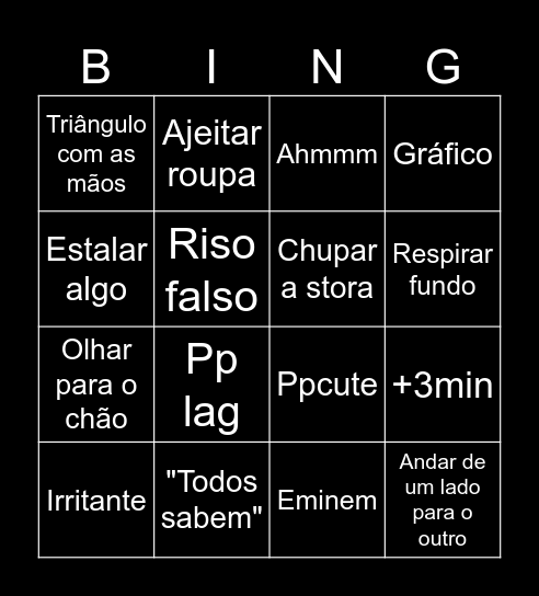 Mariana Bingo Card