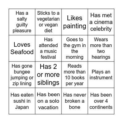 Barcelona Ice Breaker Bingo Card