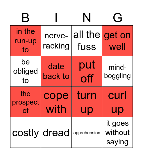 A birthday girl Bingo Card