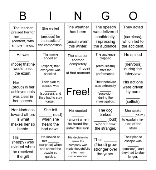 Intermediate Solutions 3 Bingo Card