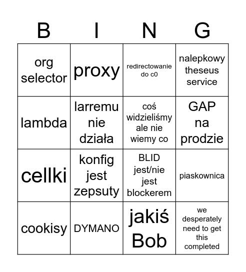 gigaramp bingo Card