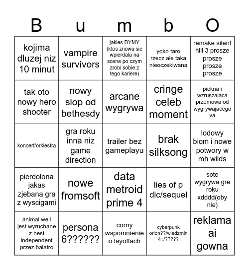 bleh :p Bingo Card