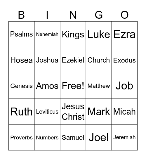 GFGC Bingo Card