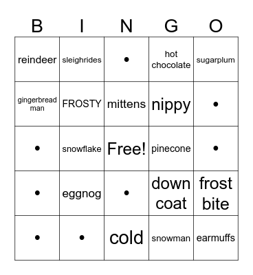 Winter Bingo Card