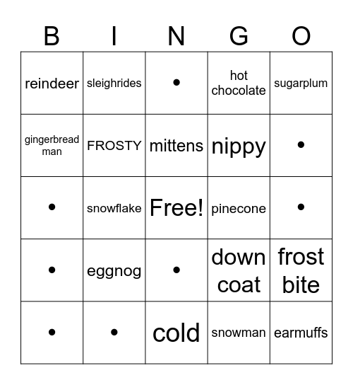 Winter Bingo Card