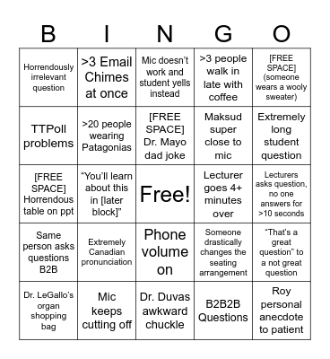 CBC Bingo Card