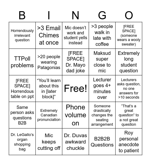 CBC Bingo Card