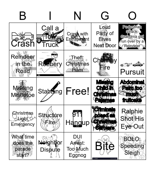 911 Bingo! Bingo Card