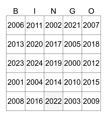 Boehm 2024 Trivia BINGO Card