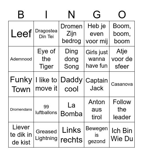 Winterfestival 2024 Bingo Card