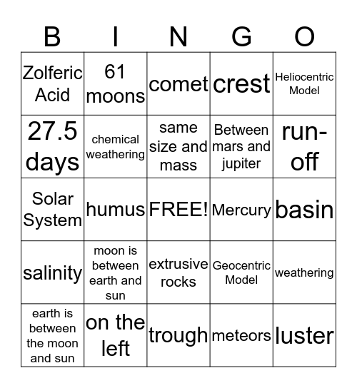 Let's play bingo Card