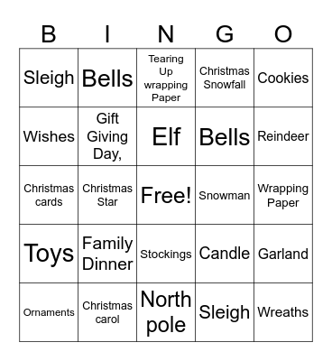 ATP Holiday Bingo Card