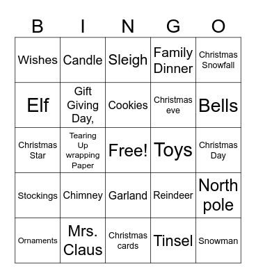 ATP Holiday Bingo Card