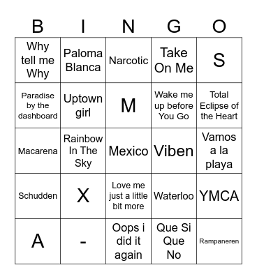Winterfestival 2024 Bingo Card