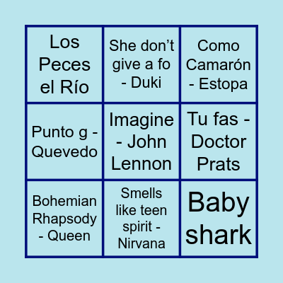 BINGO MUSICAL Bingo Card