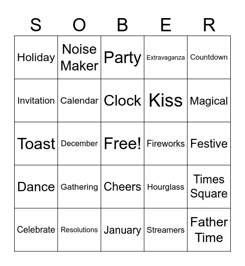 ATP New Year Bingo Card