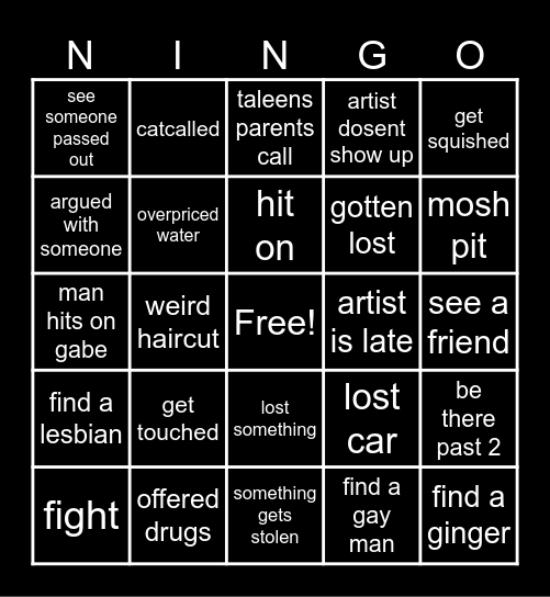 mdl beast Bingo Card