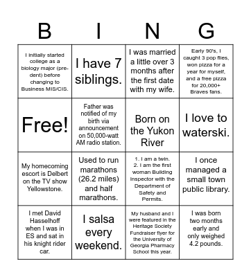 GUESS WHO? Bingo Card