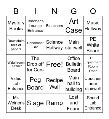 Teachers on the Bleachers Bingo Card
