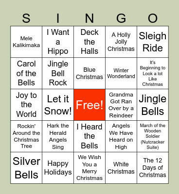 Ladies of Grace Singo Bingo! Bingo Card