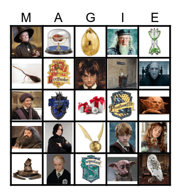 Harry Potter Bingo Card