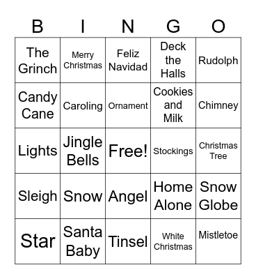Christmas BINGO Card