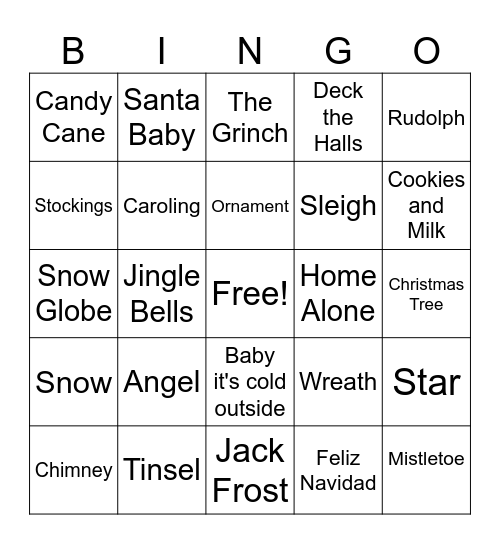 Christmas BINGO Card