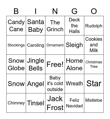 Christmas BINGO Card