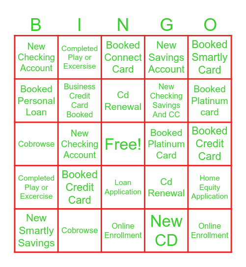 12 Days of Holiday Bingo Card