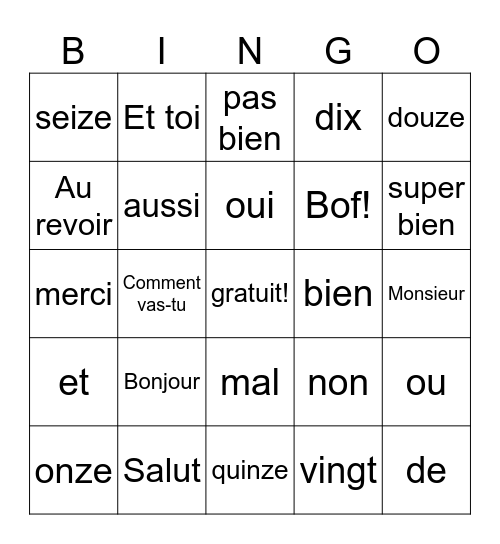 Max Franco Bingo Card