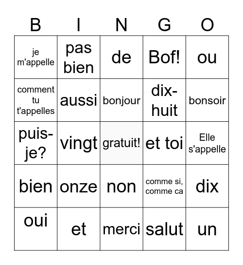 Katarina Carpentier Bingo Card