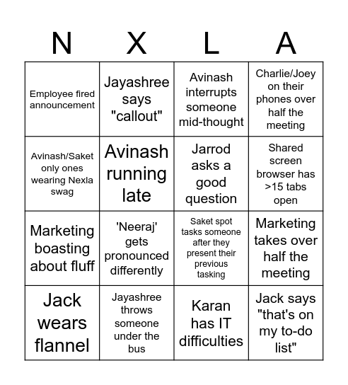 DI BINGO Card