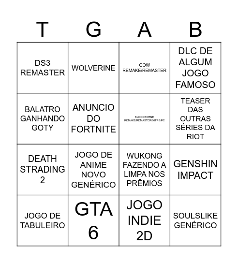 BINGO BATE CERTO Bingo Card