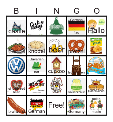 Travel to Germany Bingo Card
