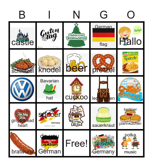 Travel to Germany Bingo Card