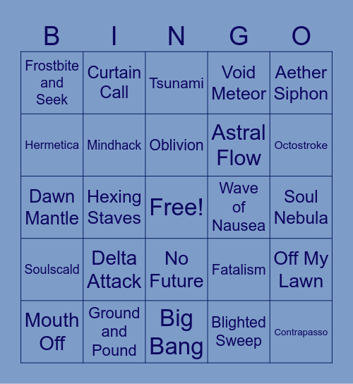 Bluewalker Bingo Card